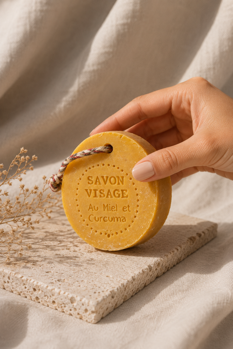 savon visage miel et curcuma